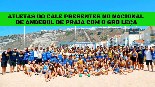 Atletas do CALE presentes no Nacional de Andebol de Praia da Nazaré