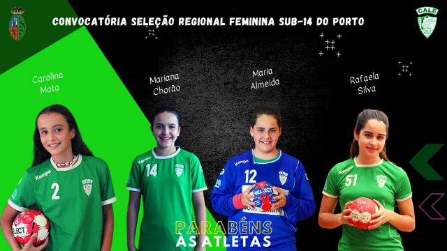 Atletas do CALE convocados para a Seleção Regional de Sub-14 Feminina